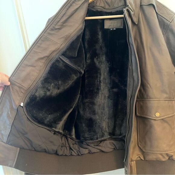 Vintage Leather Men’s Leather Jacket With Removable Faux Fur‎ Lining Medium NWT - Picture 8 of 15